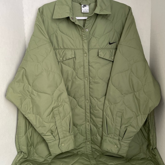 Nike Women's Olive Puffer Jacket - Picture 10 of 13